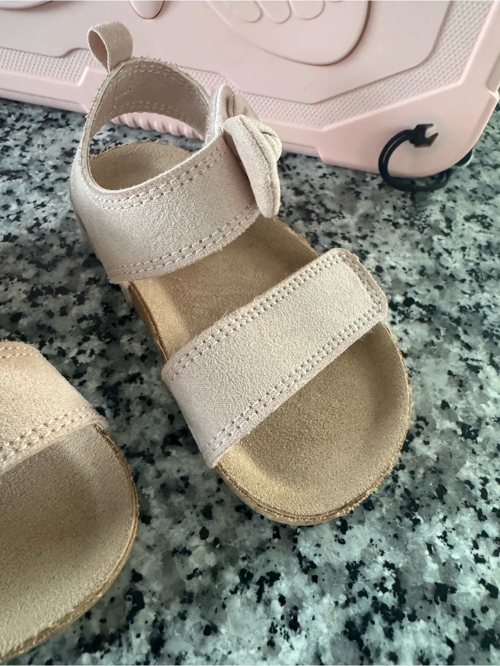H&M Pink Toddler Bow Strap Sandals